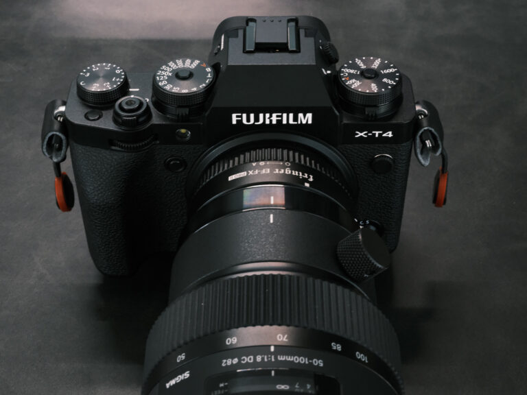 Fringer FR-FX2 EF用レンズをフジXボディに装着